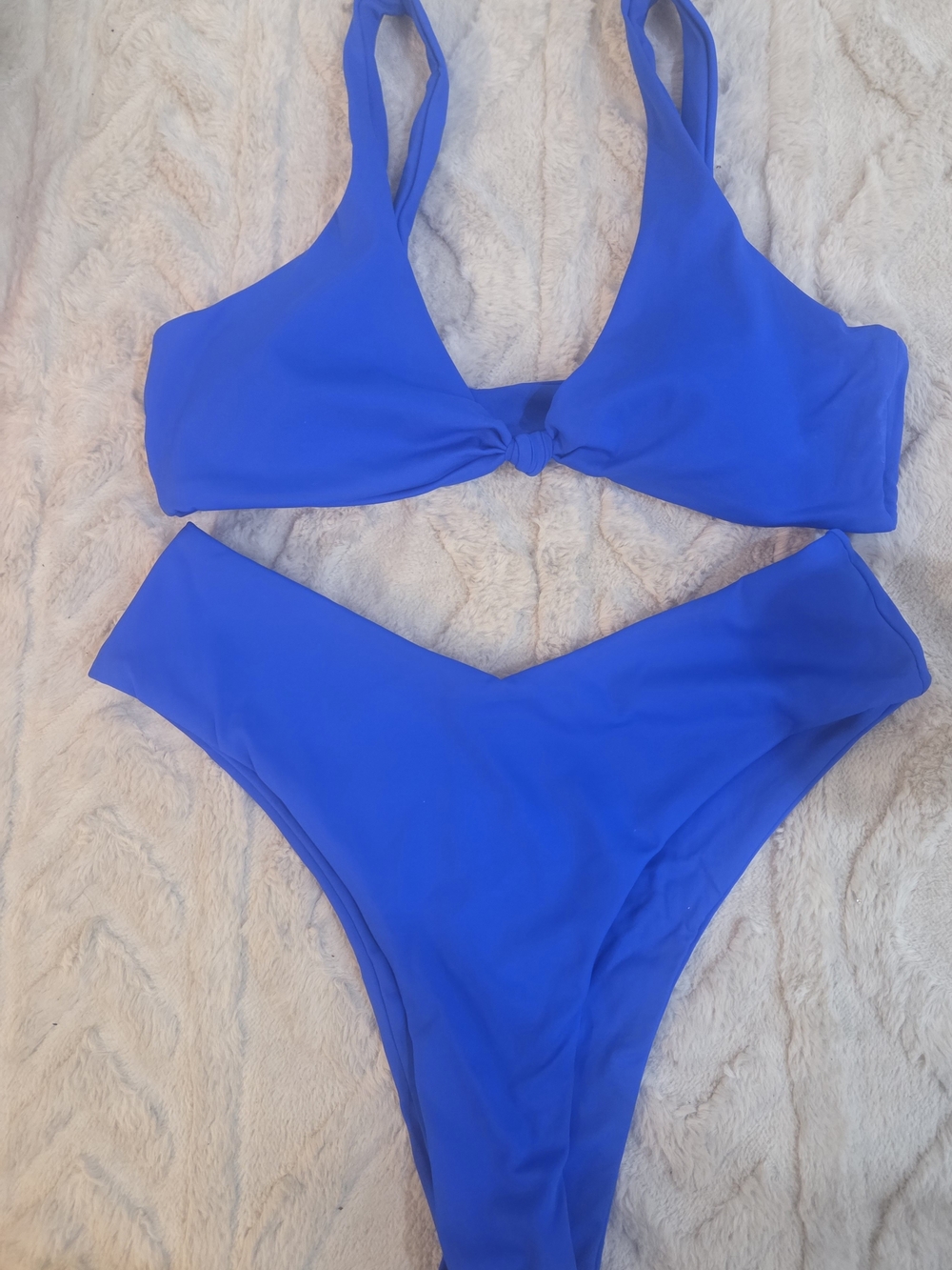 Royal Blue Knot Front Bikini Set Womans Size Small Swimsuit Swimwear‎ Beach Swim
